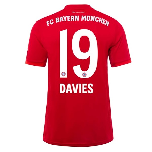 Camiseta Bayern Munich NO.19 Davies Primera equipo 2019-20 Rojo